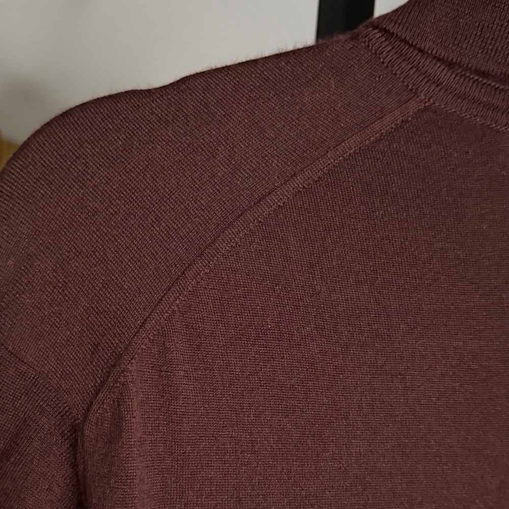 Loro Piana Chocolate Brown Cashmere Silk Long Sleeve Lightweight Polo Sweater - Picture 10 of 12